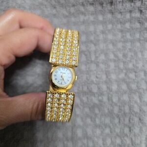 Elegant Gold Tone and Silver Women's Watch